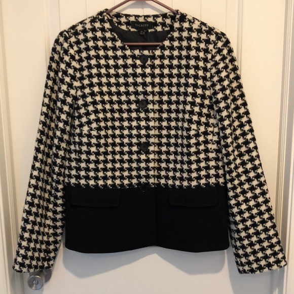 Talbots Houndstooth Jacket Size 14 NWT - Picture 7 of 8